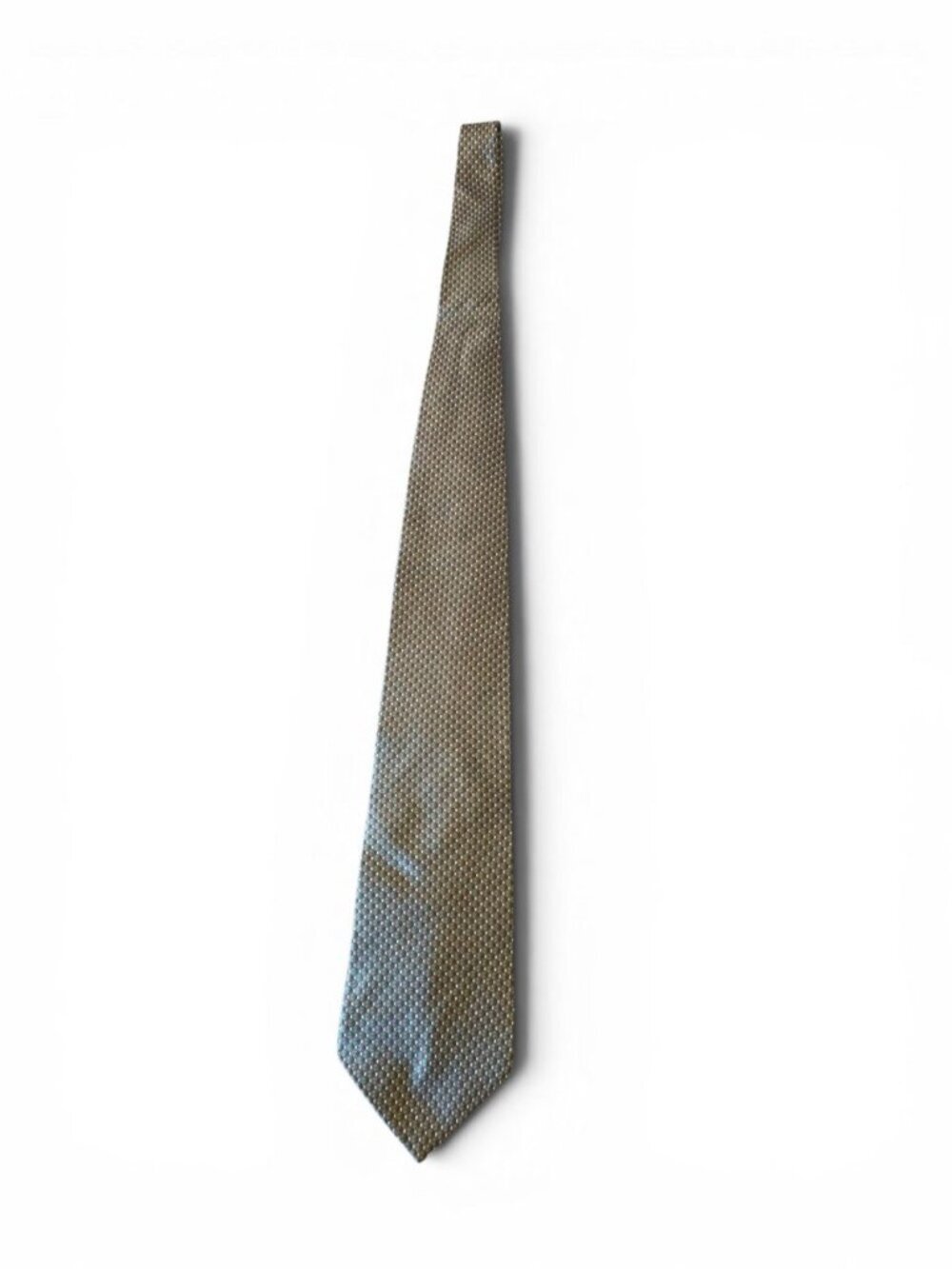 John Henry 100% Silk Geometric Necktie Brown Blue Burgundy Diamond USA 4" - Picture 9 of 11